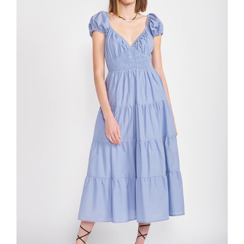 EN SAISON BLEU MIDI DRESS